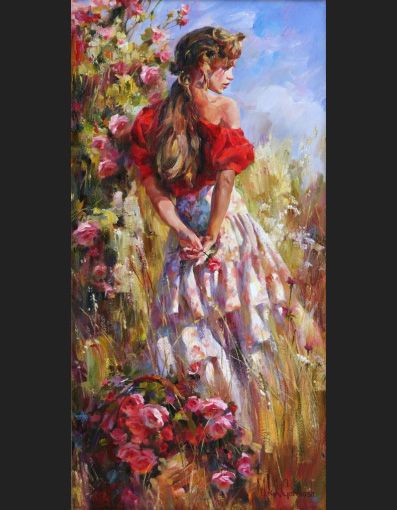 IN THE FIELDS painting - Garmash IN THE FIELDS art painting